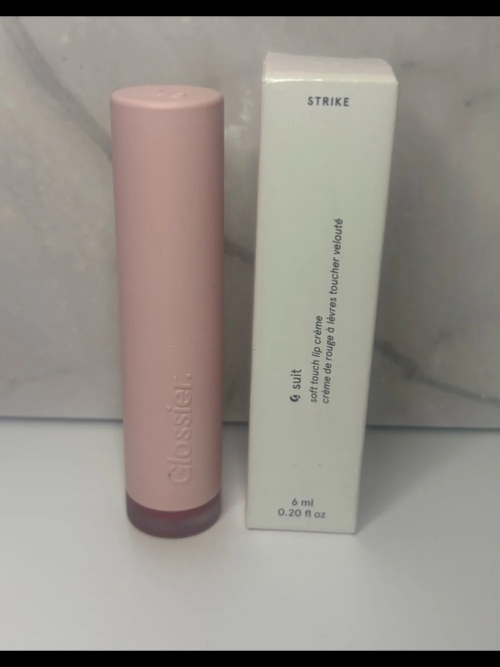 Glossier G Suit Soft Touch Lip Crème — Strike Full Size NIB